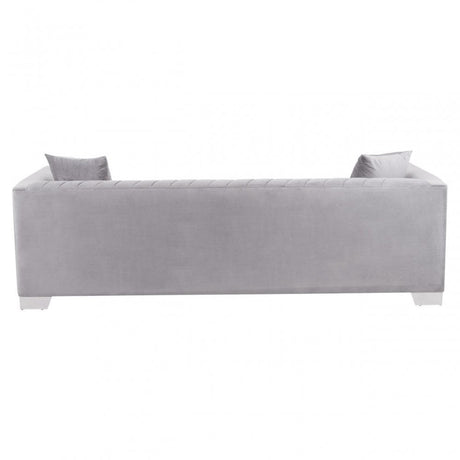 Rashika 3 Seat Grey Velvet Sofa, Grey