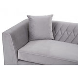Rashika 3 Seat Grey Velvet Sofa, Grey