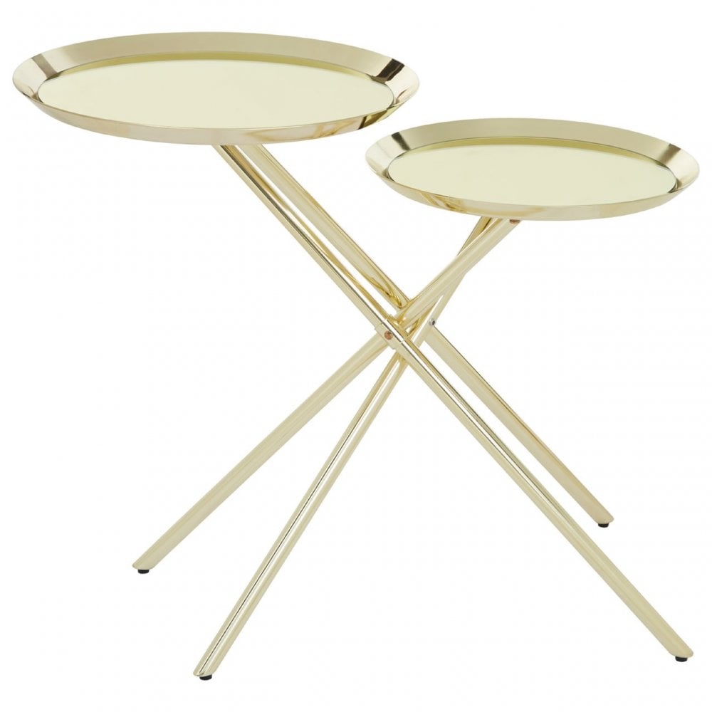 Oria Warm Metallic Side Table
