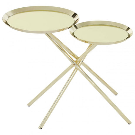 Oria Warm Metallic Side Table