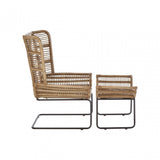 Manado Lounge Chair And Footstool, Natural