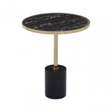 Oria Warm Metallic End Table, Black