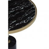 Oria Warm Metallic End Table, Black