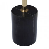 Oria Warm Metallic End Table, Black