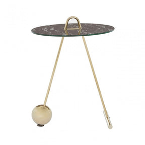 Oria Warm Metallic End Table, Black