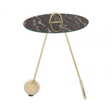 Oria Warm Metallic End Table, Black