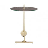 Oria Warm Metallic End Table, Black