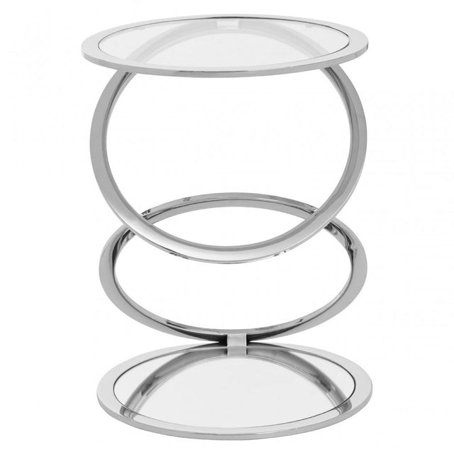 Oria Clear Glass End Table, Clear