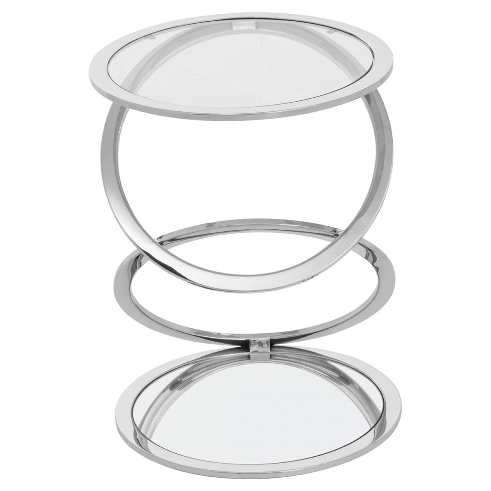 Oria Clear Glass End Table, Clear