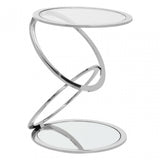 Oria Clear Glass End Table, Clear