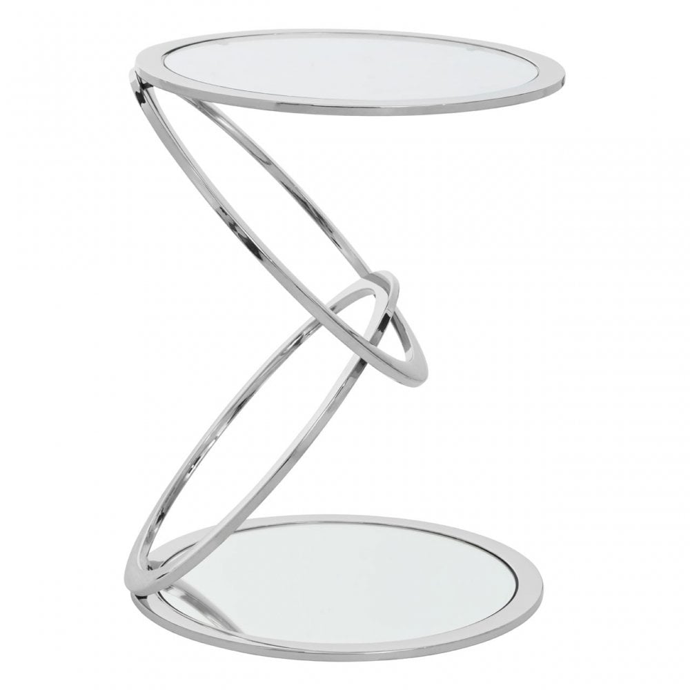Oria Clear Glass End Table, Clear