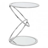 Oria Clear Glass End Table, Clear