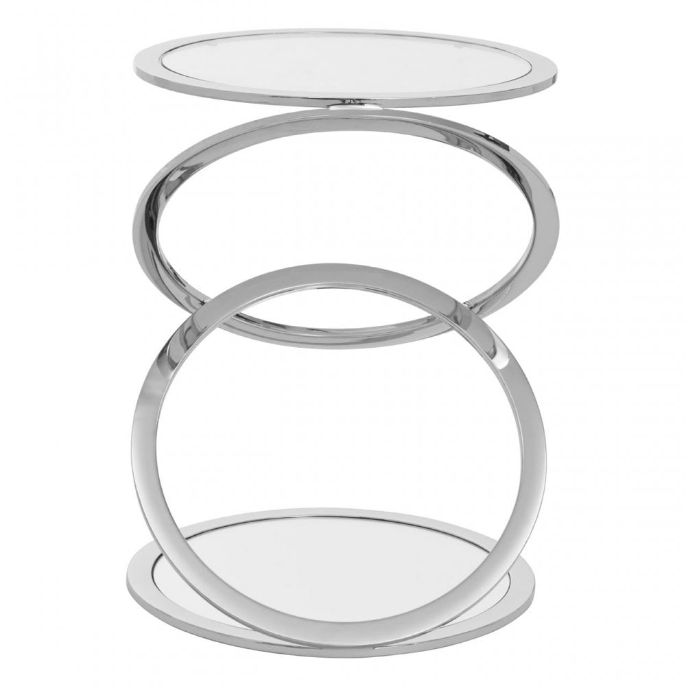 Oria Clear Glass End Table, Clear