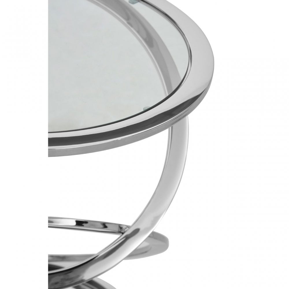 Oria Clear Glass End Table, Clear