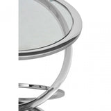 Oria Clear Glass End Table, Clear