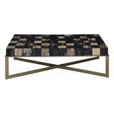 Relic Coffee Table with Brass Finish, Multi-Coloured