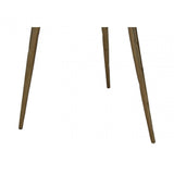 Relic Side Table with Petrified Wood Top, Brown