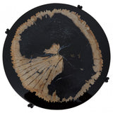 Relic Side Table with Resin Powder Coated Frame, Black