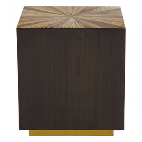 Gabelle Square Side Table, Brown