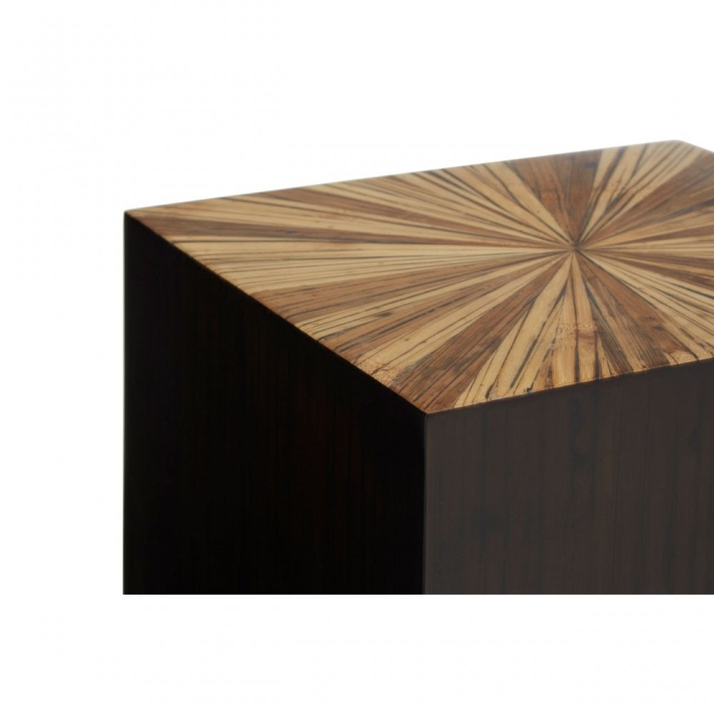 Gabelle Square Side Table, Brown