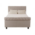Orlando Light Grey Double Ottoman Bed, Grey