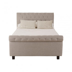 Orlando Light Grey Double Ottoman Bed, Grey