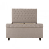 Orlando Light Grey Double Ottoman Bed, Grey
