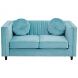 Farah 2 Seat Midnight Green Velvet Sofa, Green