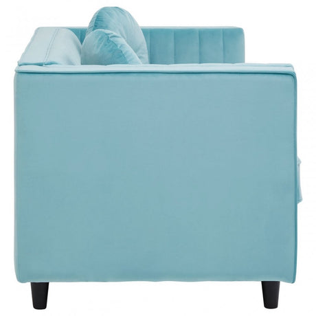 Farah 2 Seat Midnight Green Velvet Sofa, Green