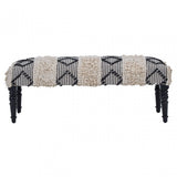 Cefena Moroccan Bench, White