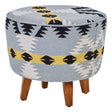Cefena Round Footstool, Multi-Coloured