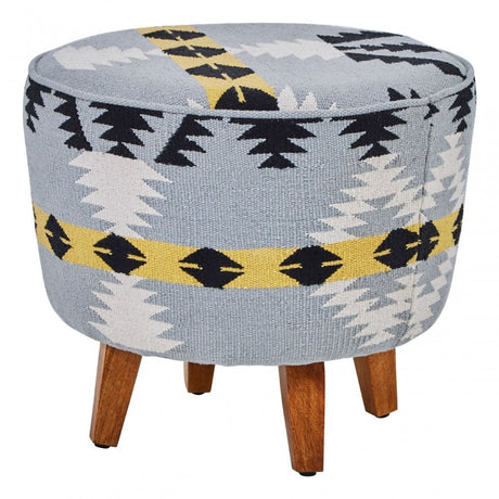 Cefena Round Footstool, Multi-Coloured