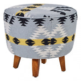Cefena Round Footstool, Multi-Coloured