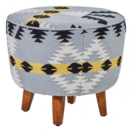 Cefena Round Footstool, Multi-Coloured
