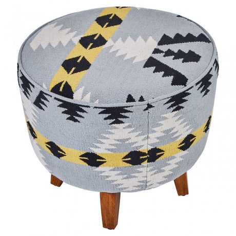Cefena Round Footstool, Multi-Coloured
