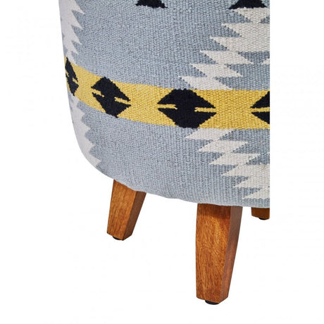 Cefena Round Footstool, Multi-Coloured
