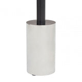 Oria End Table with Silver Base, Black