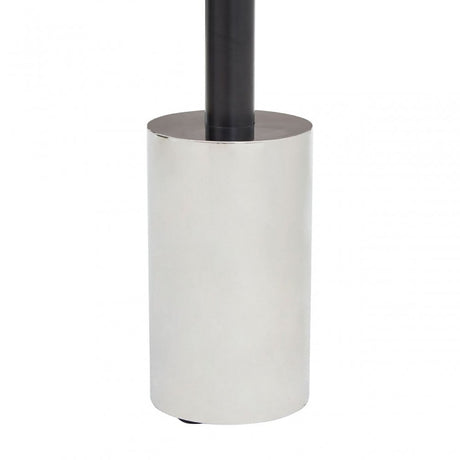 Oria End Table with Silver Base, Black