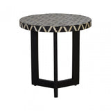 Boho Three Legged Side Table, Black