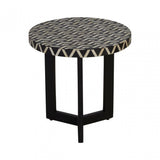 Boho Three Legged Side Table, Black