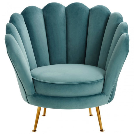 Ovala Blue Scalloped Chair, Blue