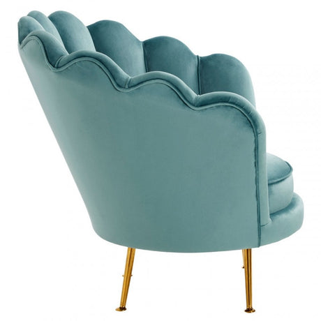 Ovala Blue Scalloped Chair, Blue