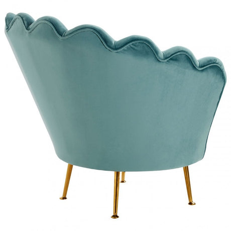 Ovala Blue Scalloped Chair, Blue