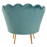 Ovala Blue Scalloped Chair, Blue