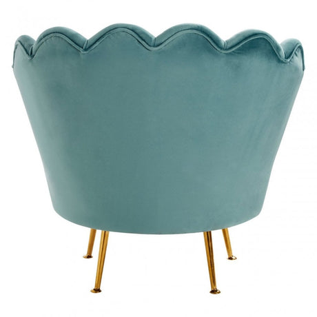 Ovala Blue Scalloped Chair, Blue