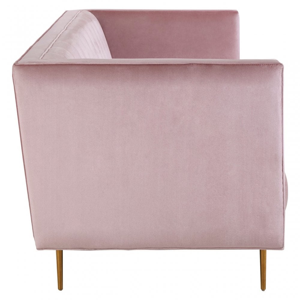 Otylia 3 Seat Pink Sofa, Pink