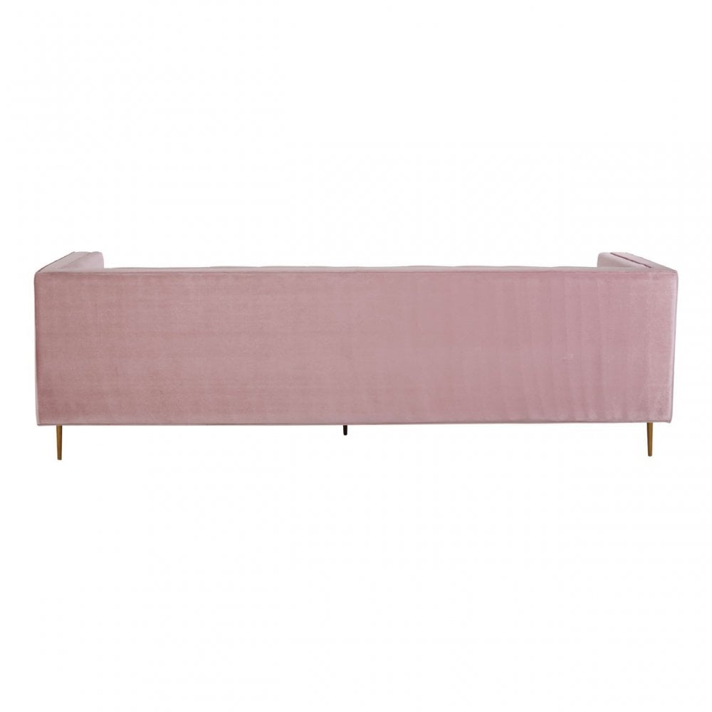 Otylia 3 Seat Pink Sofa, Pink