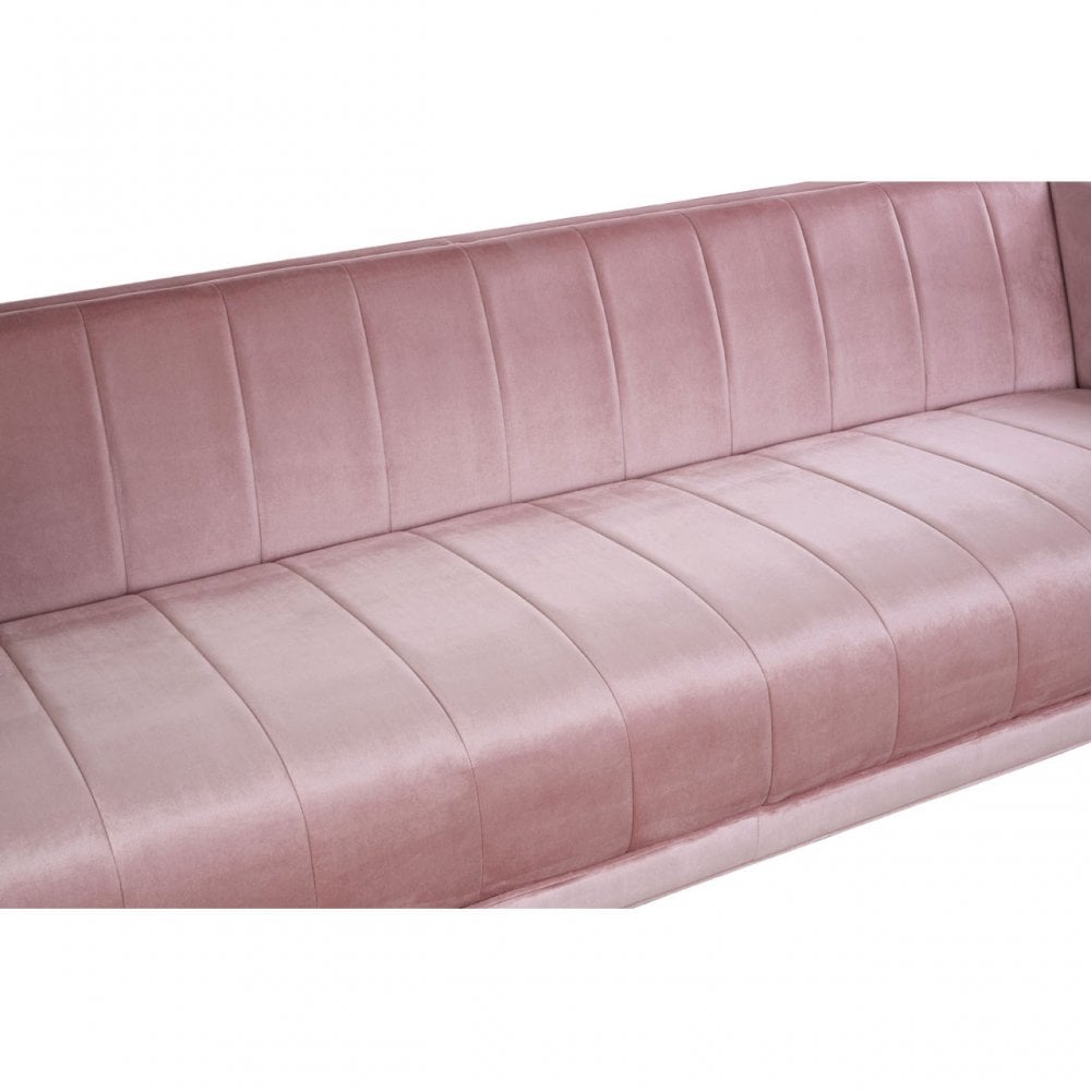 Otylia 3 Seat Pink Sofa, Pink