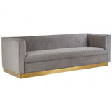 Opal 3 Seat Grey Sofa, Grey