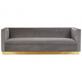 Opal 3 Seat Grey Sofa, Grey